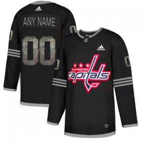 Wholesale Cheap Men\'s Adidas Capitals Personalized Authentic Black Classic NHL Jersey