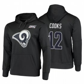 Wholesale Cheap Los Angeles Rams #12 Brandin Cooks Nike NFL 100 Primary Logo Circuit Name & Number Pullover Hoodie Charcoal