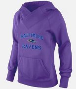 Wholesale Cheap Women's Baltimore Ravens Heart & Soul Pullover Hoodie Purple