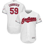 Wholesale Cheap Cleveland Indians #59 Carlos Carrasco Majestic Home 2019 All-Star Game Patch Flex Base Player Jersey White