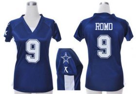 Wholesale Cheap Nike Cowboys #9 Tony Romo Navy Blue Team Color Draft Him Name & Number Top Women\'s Stitched NFL Elite Jersey
