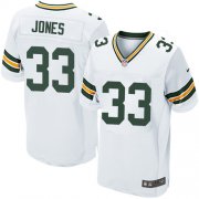 Wholesale Cheap Nike Packers #33 Aaron Jones White Men's Stitched NFL Elite Jersey