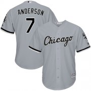 Wholesale Cheap White Sox #7 Tim Anderson Grey New Cool Base Stitched MLB Jersey