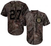 Wholesale Cheap Astros #27 Jose Altuve Camo Realtree Collection Cool Base Stitched MLB Jersey