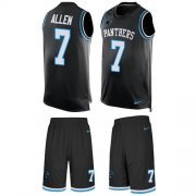 Wholesale Cheap Nike Panthers #7 Kyle Allen Black Team Color Men's Stitched NFL Limited Tank Top Suit Jersey