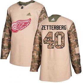 Wholesale Cheap Adidas Red Wings #40 Henrik Zetterberg Camo Authentic 2017 Veterans Day Stitched NHL Jersey