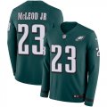 Wholesale Cheap Nike Eagles #23 Rodney McLeod Jr Midnight Green Team Color Men's Stitched NFL Limited Therma Long Sleeve Jersey