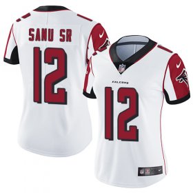 Wholesale Cheap Nike Falcons #12 Mohamed Sanu Sr White Women\'s Stitched NFL Vapor Untouchable Limited Jersey