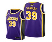 Wholesale Cheap Men's Los Angeles Lakers #39 Dwight Howard 2020 Purple Finals Stitched NBA Jersey