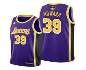 Wholesale Cheap Men\'s Los Angeles Lakers #39 Dwight Howard 2020 Purple Finals Stitched NBA Jersey