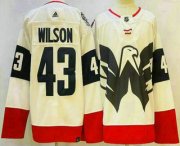 Cheap Men's Washington Capitals #43 Tom Wilson White 2023 Stadium Series Stitched Jersey