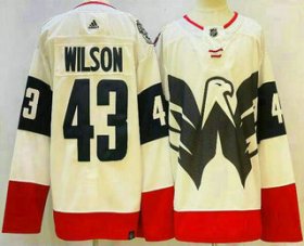 Cheap Men\'s Washington Capitals #43 Tom Wilson White 2023 Stadium Series Stitched Jersey