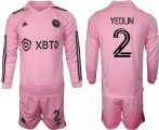 Cheap Men's Inter Miami CF #2 Yedlyn 2023-24 Pink Home Soccer Jersey Suit