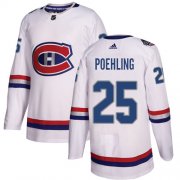 Wholesale Cheap Adidas Canadiens #25 Ryan Poehling White Authentic 2017 100 Classic Stitched NHL Jersey