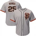 Wholesale Cheap Giants #25 Barry Bonds Grey Road 2 Cool Base Stitched Youth MLB Jersey