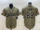 Wholesale Cheap Men's Dallas Cowboys #88 CeeDee Lamb 2022 Olive Salute to Service Cool Base Stitched Baseball Jersey