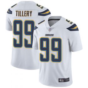 Wholesale Cheap Nike Chargers #99 Jerry Tillery White Men\'s Stitched NFL Vapor Untouchable Limited Jersey
