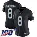 Wholesale Cheap Nike Raiders #8 Marcus Mariota Black Team Color Women's Stitched NFL 100th Season Vapor Untouchable Limited Jersey