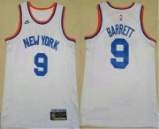 Wholesale Cheap Men's New York Knicks #9 RJ Barrett White NEW 2021 Nike Swingman Stitched Jersey