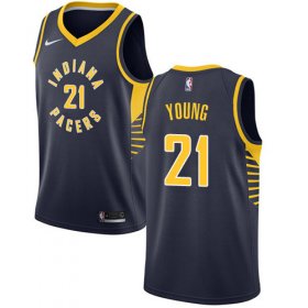 Wholesale Cheap Nike Pacers #21 Thaddeus Young Navy Blue NBA Swingman Icon Edition Jersey