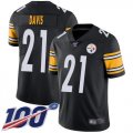 Wholesale Cheap Nike Steelers #21 Sean Davis Black Team Color Men's Stitched NFL 100th Season Vapor Limited Jersey