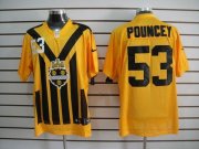 Wholesale Cheap Nike Steelers #53 Maurkice Pouncey Gold 1933s Throwback Men's Embroidered NFL Elite Jersey