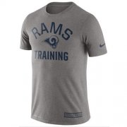 Wholesale Cheap Men's Los Angeles Rams Nike Heathered Gray Training Performance T-Shirt