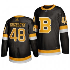 Wholesale Cheap Adidas Boston Bruins #48 Matt Grzelcyk Black 2019-20 Authentic Third Stitched NHL Jersey