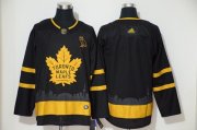 Wholesale Cheap Adidas Maple Leafs Blank Black City Edition Authentic Stitched NHL Jersey