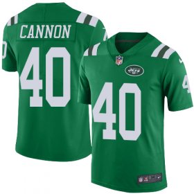 Wholesale Cheap Nike Jets #40 Trenton Cannon Green Men\'s Stitched NFL Limited Rush Jersey