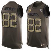 Wholesale Cheap Nike Vikings #82 Kyle Rudolph Green Men's Stitched NFL Limited Salute To Service Tank Top Jersey