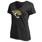 Wholesale Cheap Women's Jacksonville Jaguars Pro Line Primary Team Logo Slim Fit T-Shirt Black