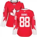 Wholesale Cheap Team Canada #88 Brent Burns Red 2016 World Cup Women's Stitched NHL Jersey
