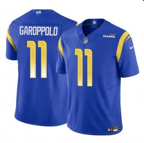 Cheap Men\'s Los Angeles Rams #11 Jimmy Garoppolo Blue 2024 F.U.S.E. Vapor Untouchable Football Stitched Jersey