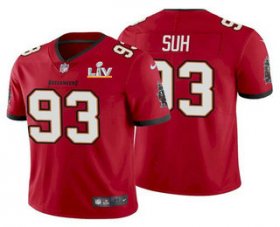 Wholesale Cheap Men\'s Tampa Bay Buccaneers #93 Ndamukong Suh Red 2021 Super Bowl LV Limited Stitched NFL Jersey