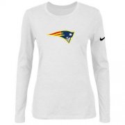 Wholesale Cheap Women's Nike New England Patriots Of The City Long Sleeve Tri-Blend NFL T-Shirt White-2