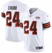 Wholesale Cheap Nike Browns 24 Nick Chubb White 1946 Collection Alternate Vapor Limited Jersey