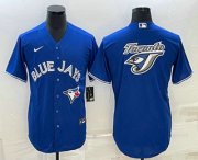 Cheap Men's Toronto Blue Jays Big Logo Blue Stitched MLB Cool Base Nike Jersey