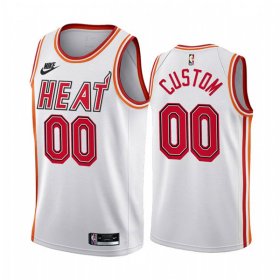 Wholesale Cheap Men\'s Miami Heat Active Player Custom White Classic Edition Stitched Basketball Jersey