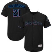 Wholesale Cheap marlins #21 Curtis Granderson Black Flexbase Authentic Collection Stitched MLB Jersey
