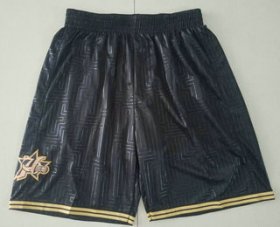 Wholesale Cheap Men\'s Philadelphia 76ers Black 2000-01 Hardwood Classics Soul Swingman Throwback Shorts