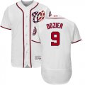 Wholesale Cheap Nationals #9 Brian Dozier White Flexbase Authentic Collection Stitched MLB Jersey