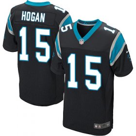 Wholesale Cheap Nike Panthers #15 Chris Hogan Black Team Color Men\'s Stitched NFL Elite Jersey