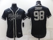 Wholesale Cheap Men's Las Vegas Raiders #98 Maxx Crosby Black Stitched MLB Flex Base Nike Baseball Jersey