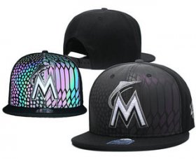 Wholesale Cheap Miami Marlins Snapback Ajustable Cap Hat GS