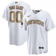 Wholesale Cheap Men's Milwaukee Brewers Active Player Custom White 2022 All-Star Cool Base Stitched Baseball Jersey
