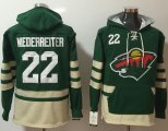 Wholesale Cheap Wild #22 Nino Niederreiter Green Name & Number Pullover NHL Hoodie