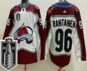 Wholesale Cheap Men's Colorado Avalanche #96 Mikko Rantanen White 2022 Stanley Cup Stitched Jersey