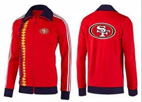 Wholesale Cheap NFL San Francisco 49ers Team Logo Jacket Red_2
