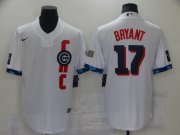 Wholesale Cheap Men Chicago Cubs 17 Bryant White 2021 All Star Game Nike MLB Jersey